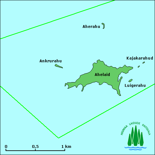 Ahelaid Hiiumaa laidude maastikukaitseala kaardil